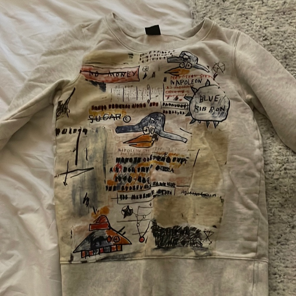 Super cool sweatshirt with Jean Michel Basquiat design
